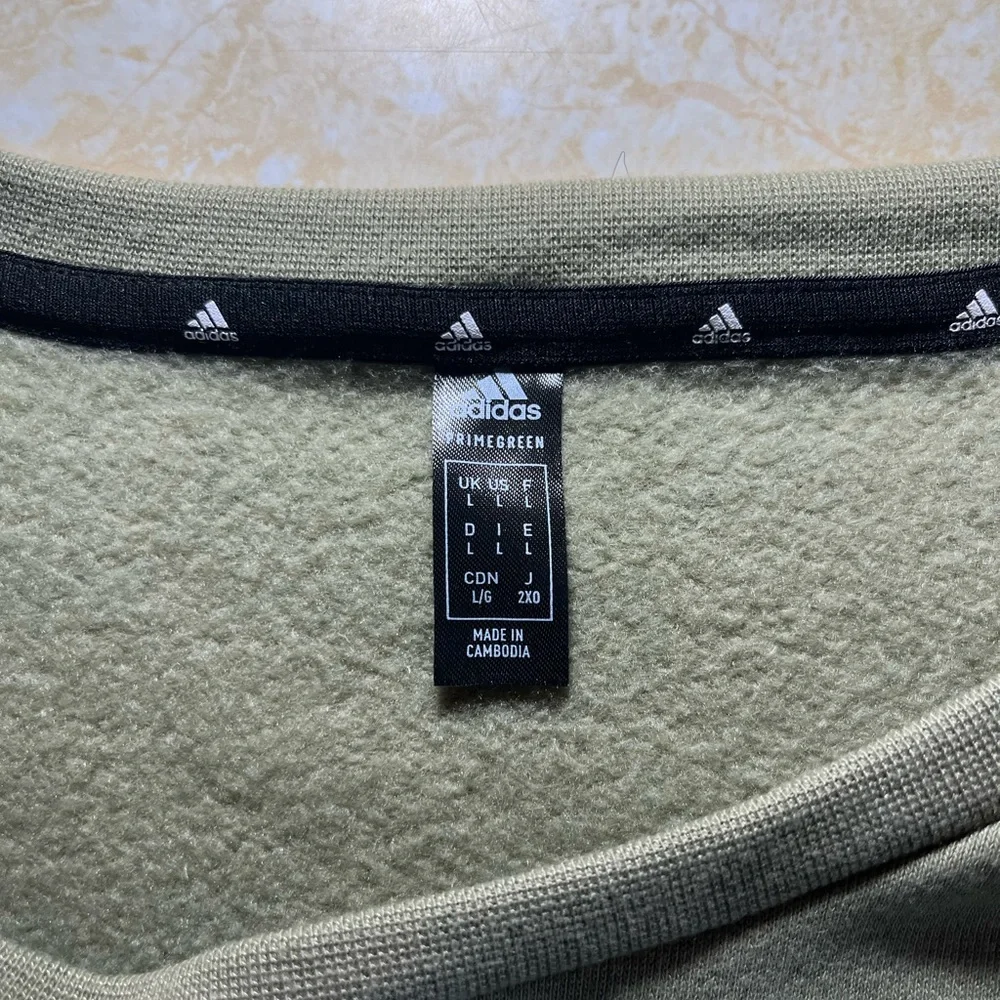 -Adidas "Prime Green" Crew Neck Sweatshirt Men's Size Large EUC - Picture 7 of 8